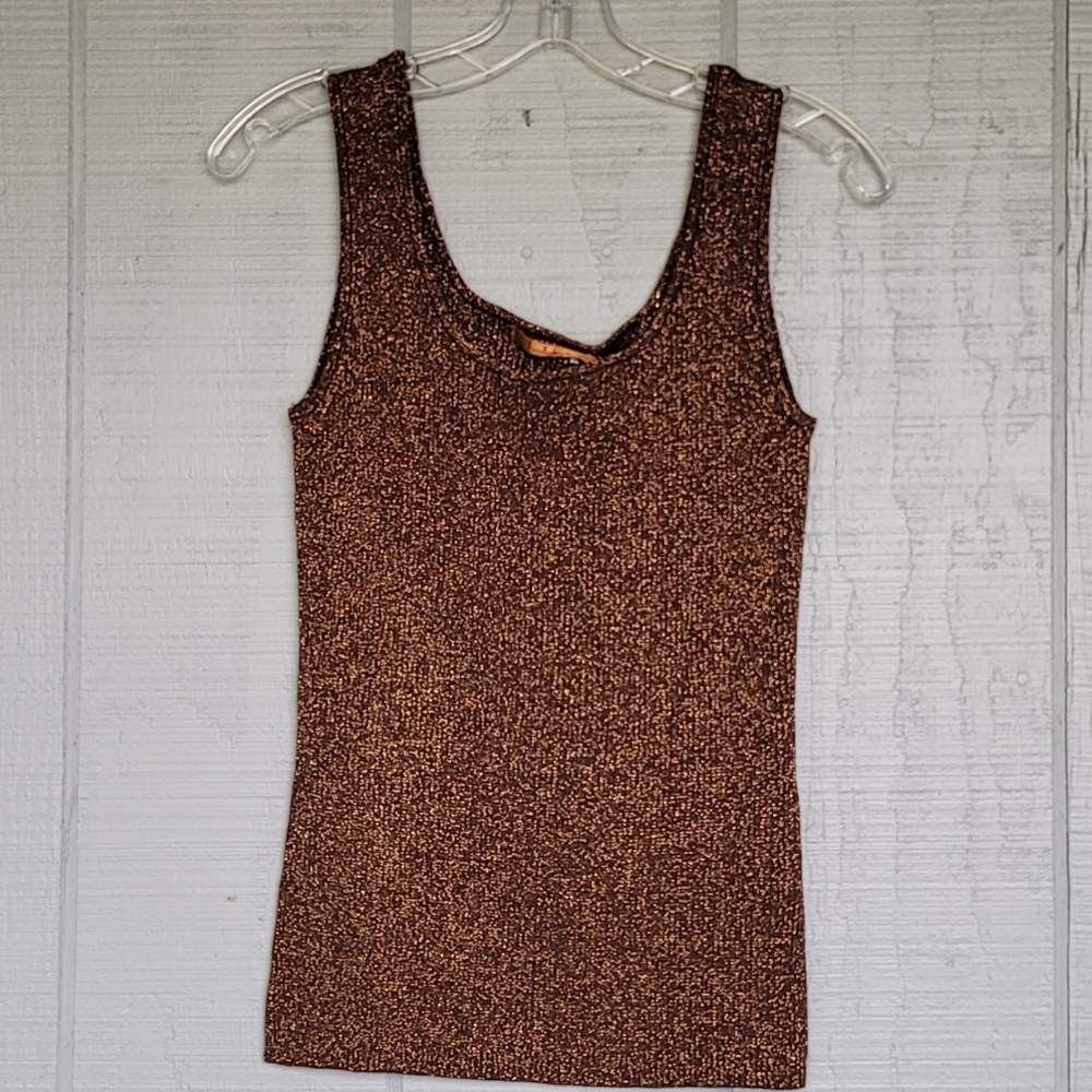 Belldini Chocolate Rose Gold Tank Top. Size M